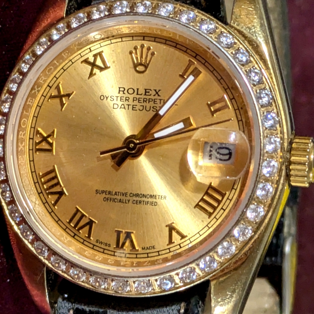 Gold Datejust with Diamond Bezel - Picture 4 of 8